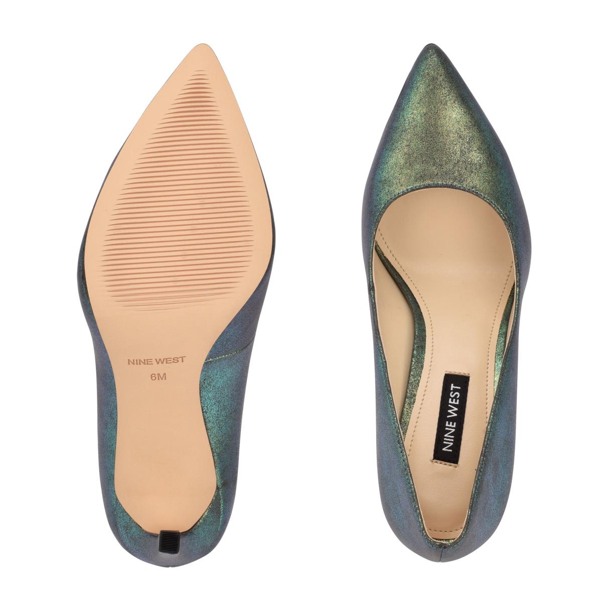 Zapatos De Salon Nine West Tatiana Pointy Puntera Mujer Verde | 6319QFJHN