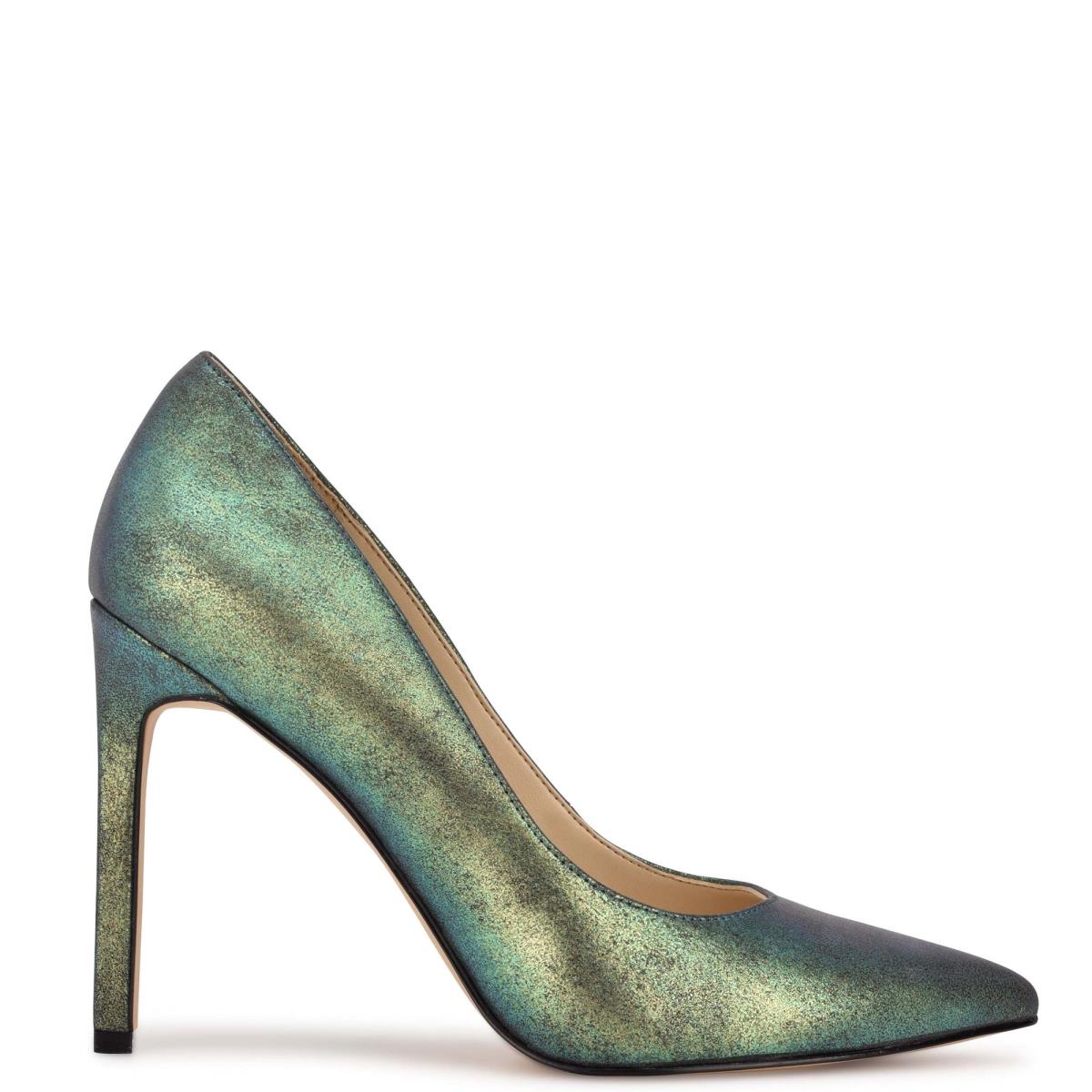 Zapatos De Salon Nine West Tatiana Pointy Puntera Mujer Verde | 6319QFJHN