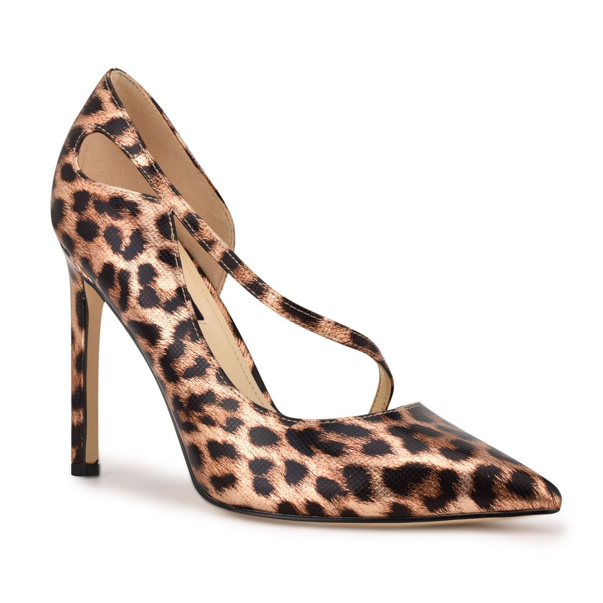 Zapatos De Salon Nine West Twirl Pointy Puntera Mujer Leopardo | 7359MVOTR