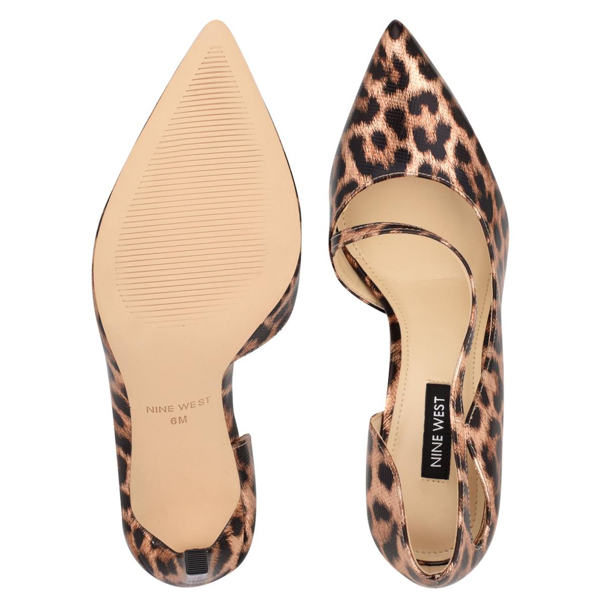 Zapatos De Salon Nine West Twirl Pointy Puntera Mujer Leopardo | 7359MVOTR