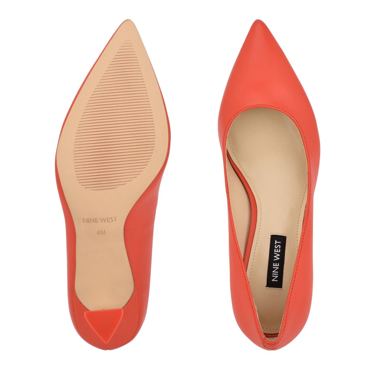 Zapatos De Salon Nine West Workin Pointy Puntera Mujer Naranjas | 6328CVGRE