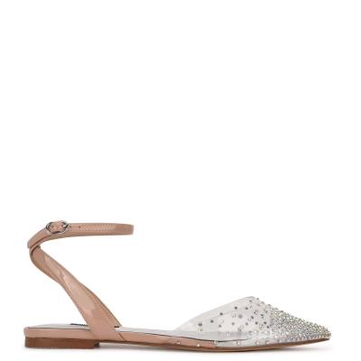 Ballerinas Nine West Briya Pointy Puntera Mujer Beige | 7951WESUP