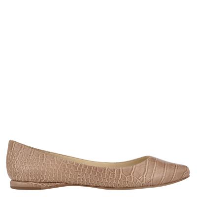 Ballerinas Nine West Speakup Almond Puntera Mujer Albaricoque Serpent | 1275JXRGA