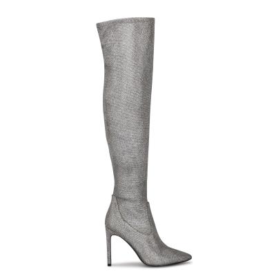 Botas Nine West Tacy Over The Knee Mujer Azules Gris | 3186XUTZV