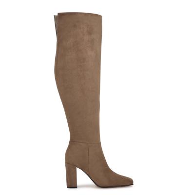 Botas de Tacon Nine West Kalida Mujer Gris | 8924MYSRB