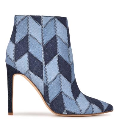 Botines Nine West Tennon Vestido Bootie Mujer Azules | 9875PQFWY