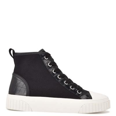 High Top Sneakers Nine West Dyiane Mujer Negras | 5479GFEXI