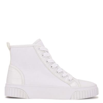 High Top Sneakers Nine West Dyiane Mujer Blancas | 7069XSPKB