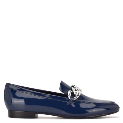 Loafers Nine West Chain Slip-On Mujer Azules | 7160BILMO