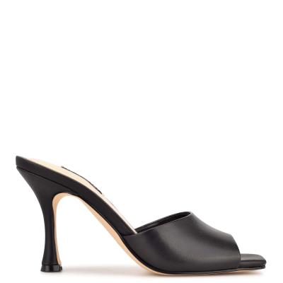 Sandalias Deslizantes Nine West Perfact Tacón Mujer Negras | 9147ZBNSE