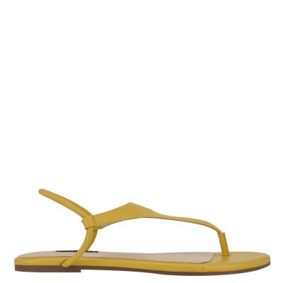 Sandalias Planas Nine West Braydin Stretch Mujer Amarillo | 6091UFLWS