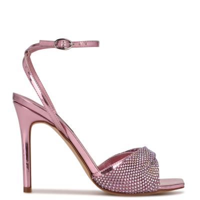 Sandalias Vestir Nine West Twinkle Tacón Mujer Rosas Claro | 1467RBKLC