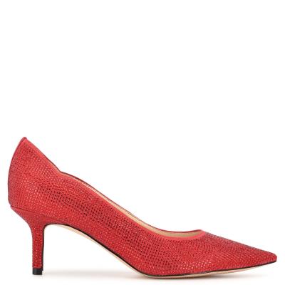 Zapatos De Salon Nine West Abaline Rhinestone Pointy Puntera Mujer Rojas | 8641NVXAI