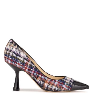 Zapatos De Salon Nine West Hippa Pointy Puntera Mujer Azules Multicolor | 6917CUNZT