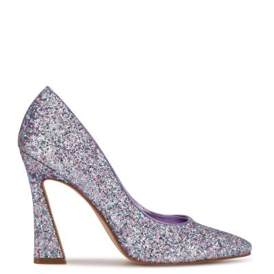 Zapatos De Salon Nine West Trendz Pointy Puntera Mujer Moradas Multicolor | 1726HGREQ